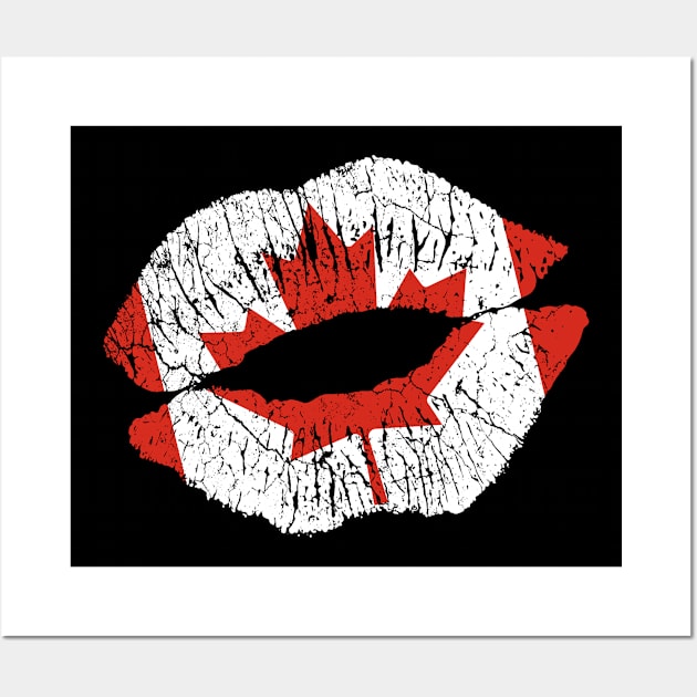 Canadian Flag Kiss Wall Art by Mila46